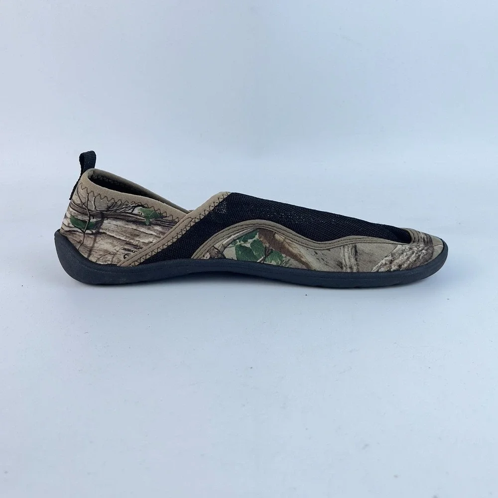 Field & Stream Water Shoes Youth Size 7 Brown‎ Realtree Print Synthetic Slip On